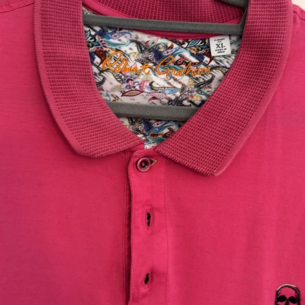 Robert Graham XL Shirt Pink Skull